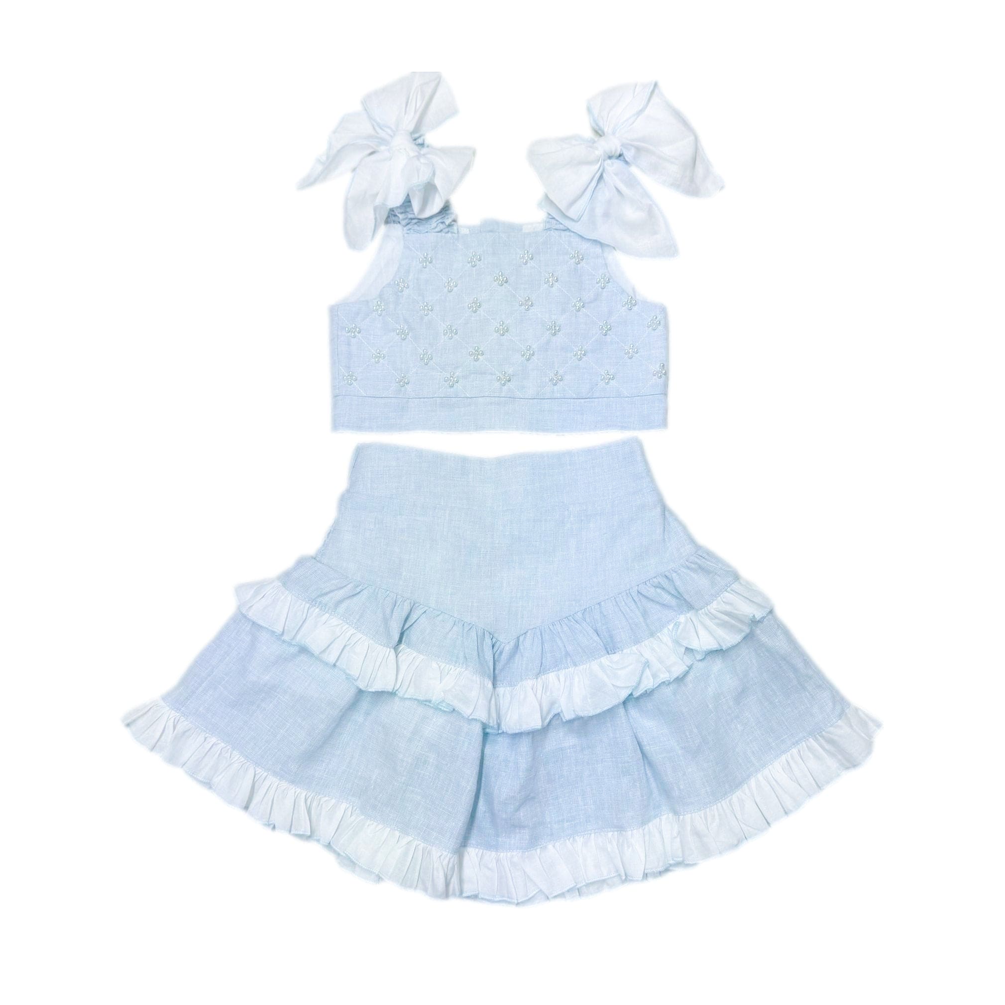 Charlotte Baby Blue Skirt and Top Set