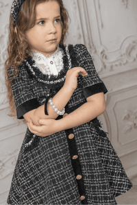 Orea Black and Silver Tweed Dress