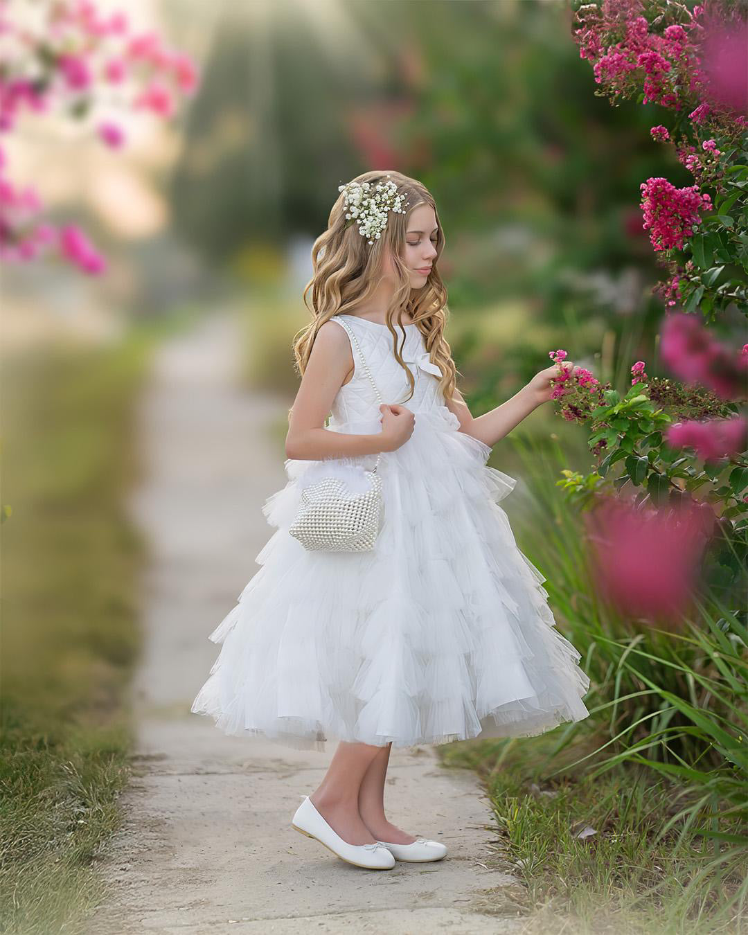 Poppy White Quilted Dress