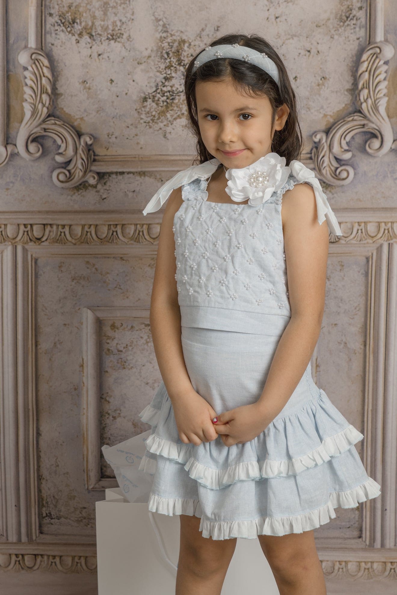 Charlotte Baby Blue Skirt and Top Set