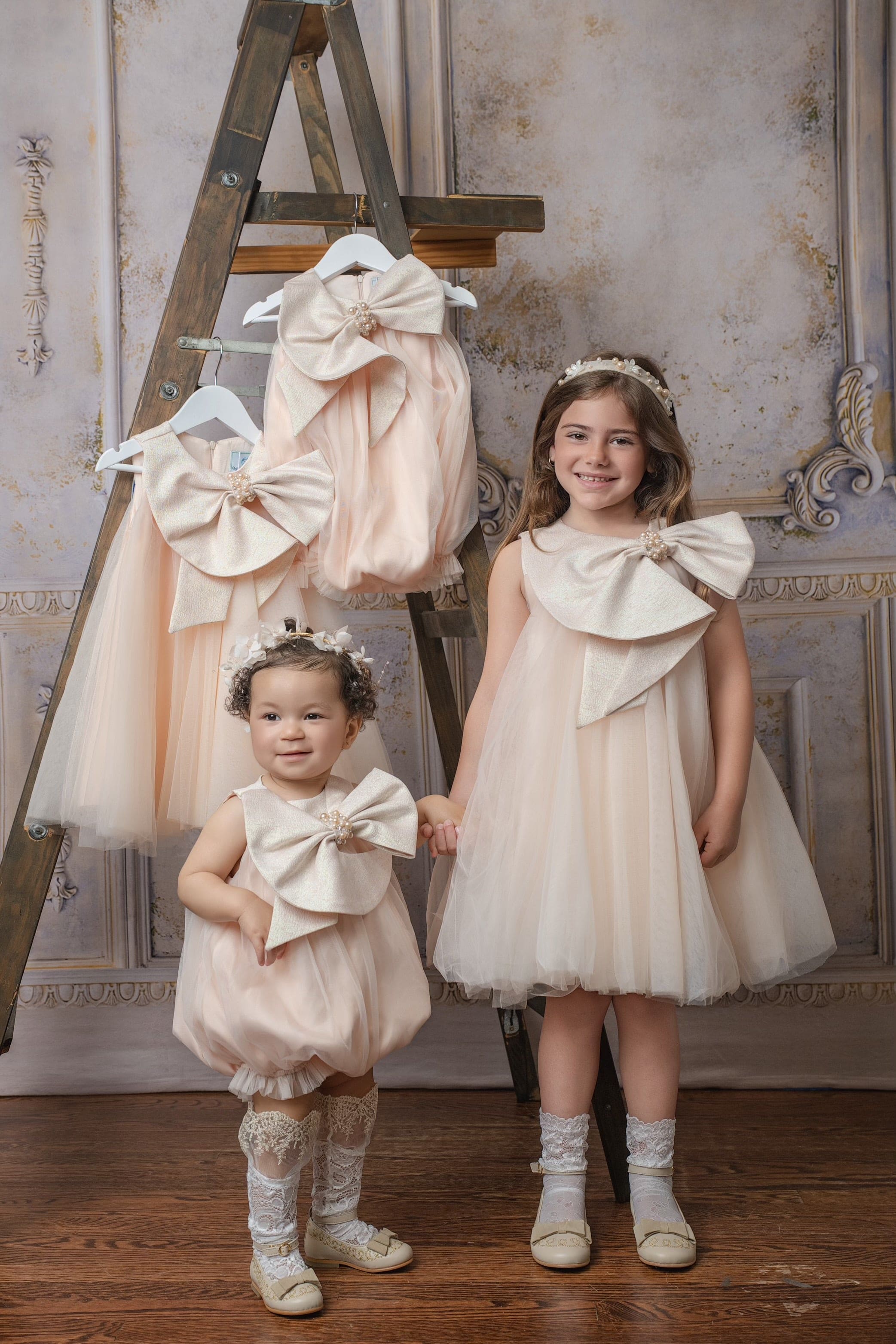Jackie Peach Tulle Dress - Petite Maison Kids