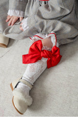 Lola Lace Socks with Satin Bows - Petite Maison Kids