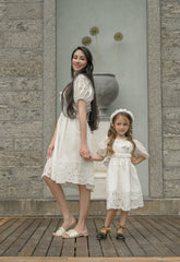 Blanca White Cotton Mom Dress