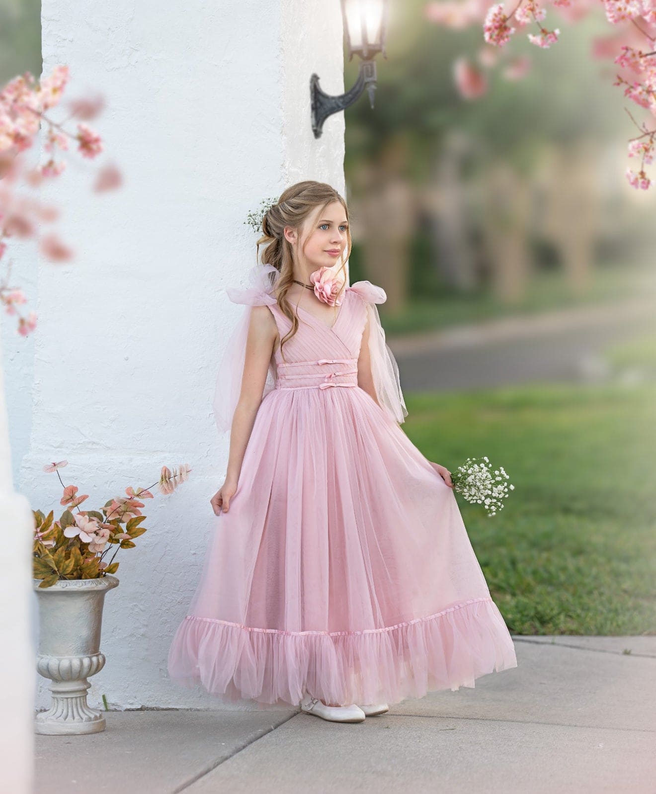 Camila Light Pink Tulle Gown