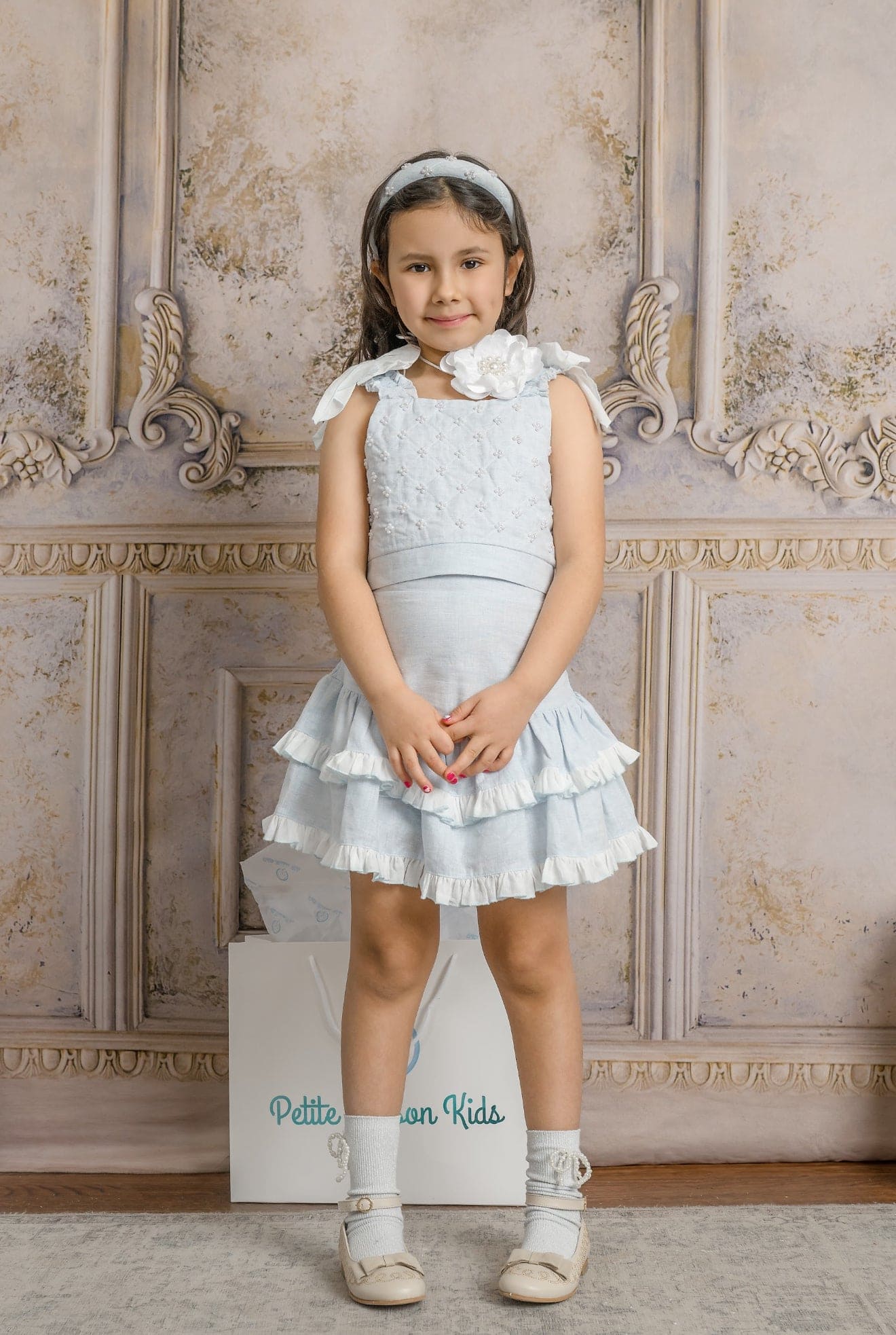 Charlotte Baby Blue Skirt and Top Set