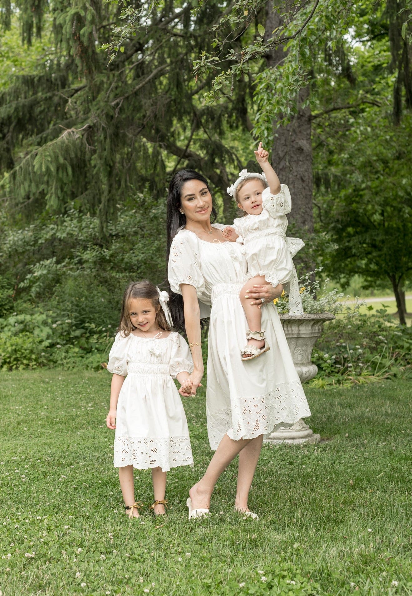 Blanca White Cotton Mom Dress