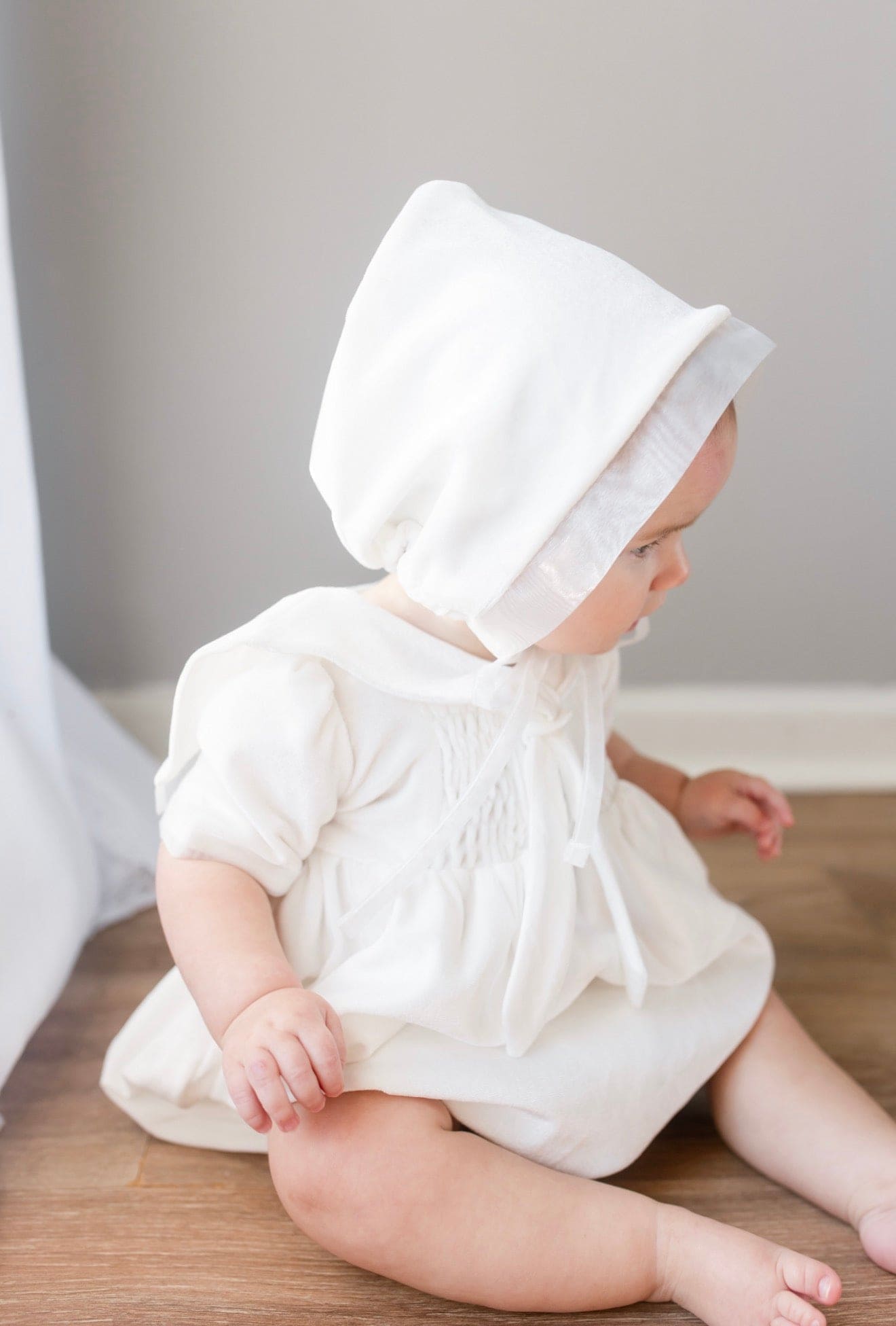 Helenus Ivory Velour Bonnet