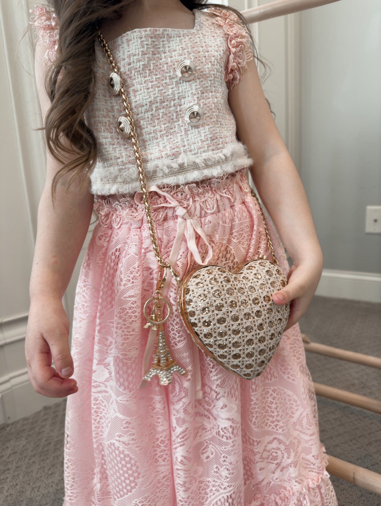 Gold Heart Bag