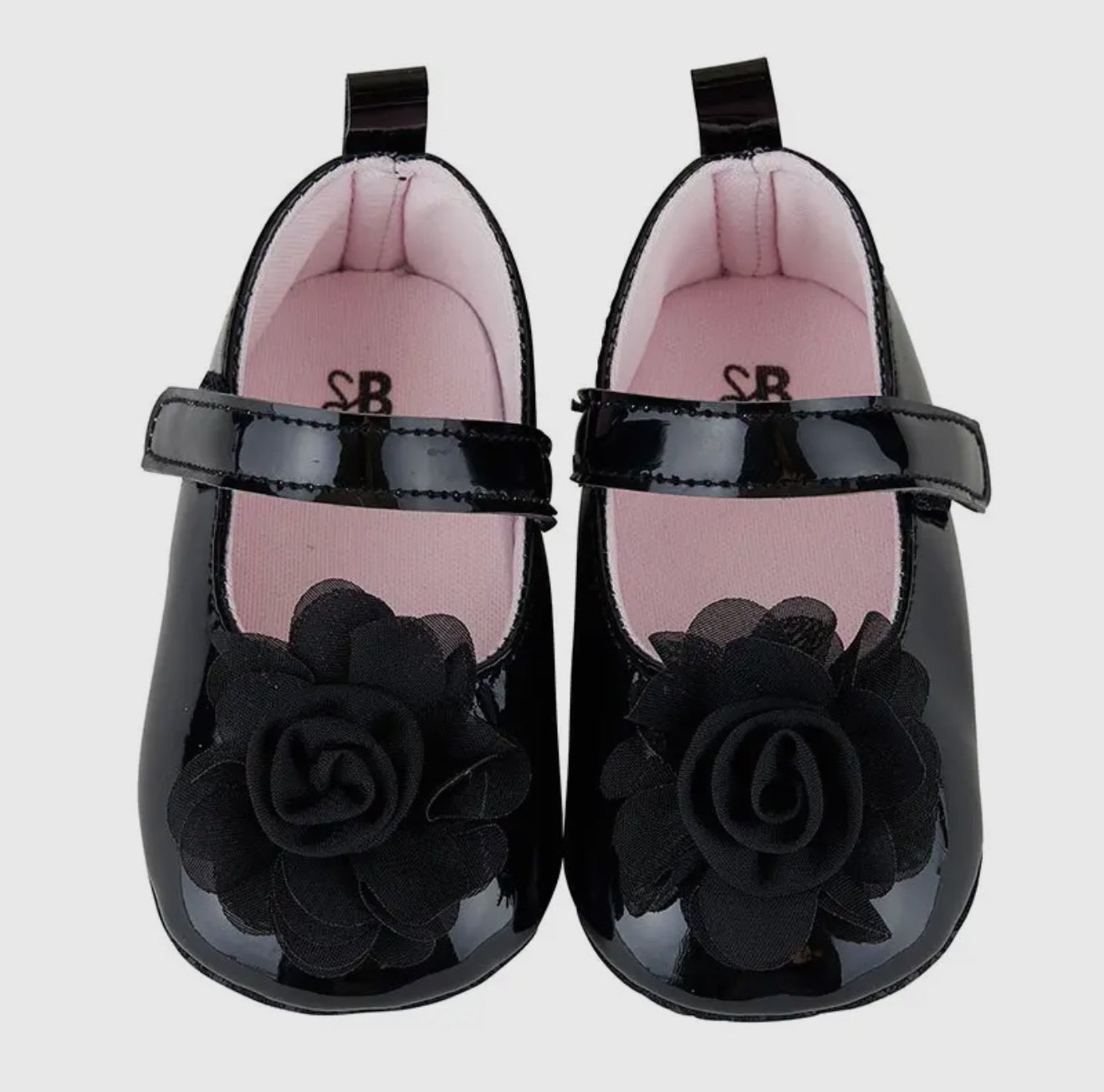 Black Patent Baby Pre-walker Shoes