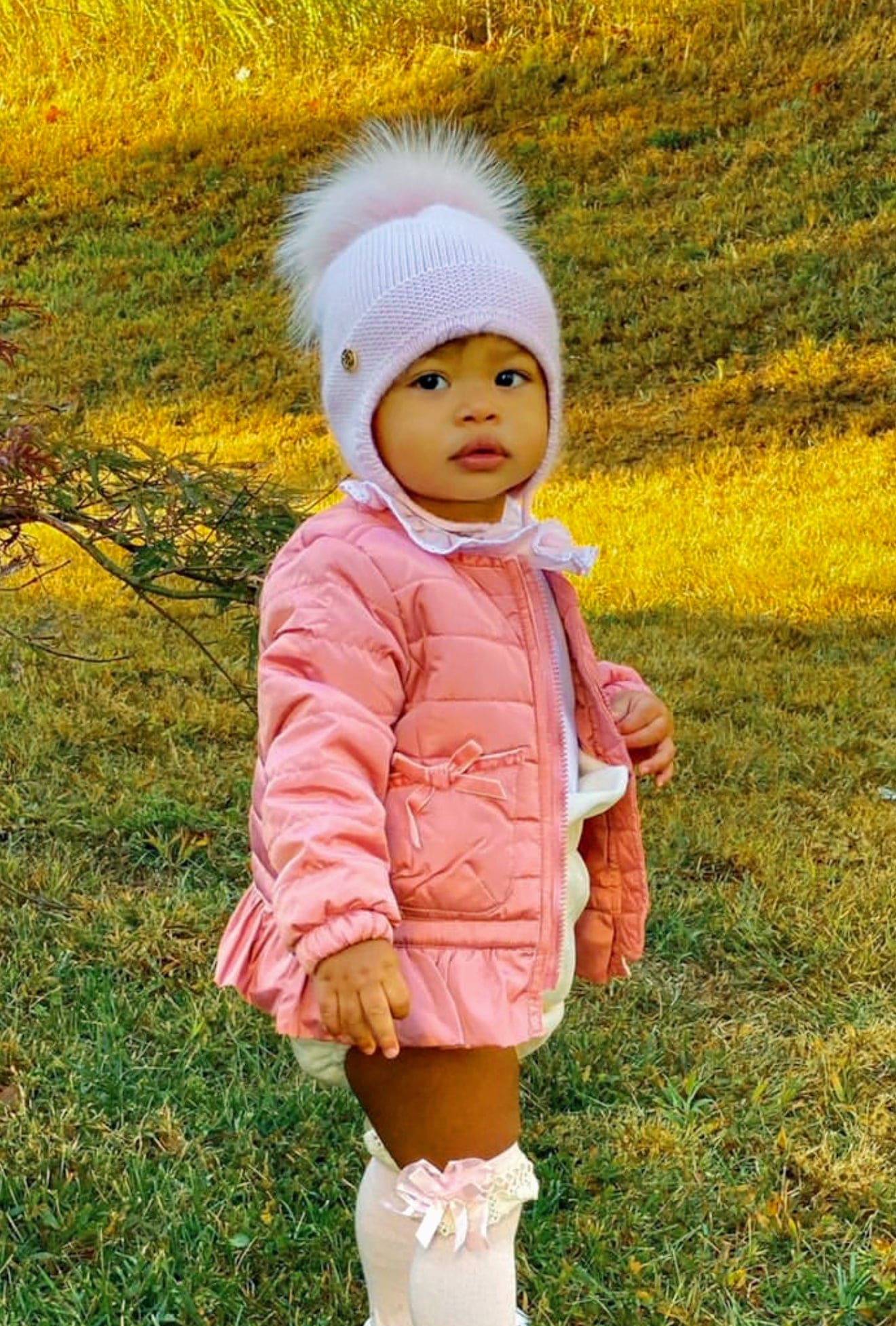 Cashmere Aviator Pom Hat - Petite Maison Kids