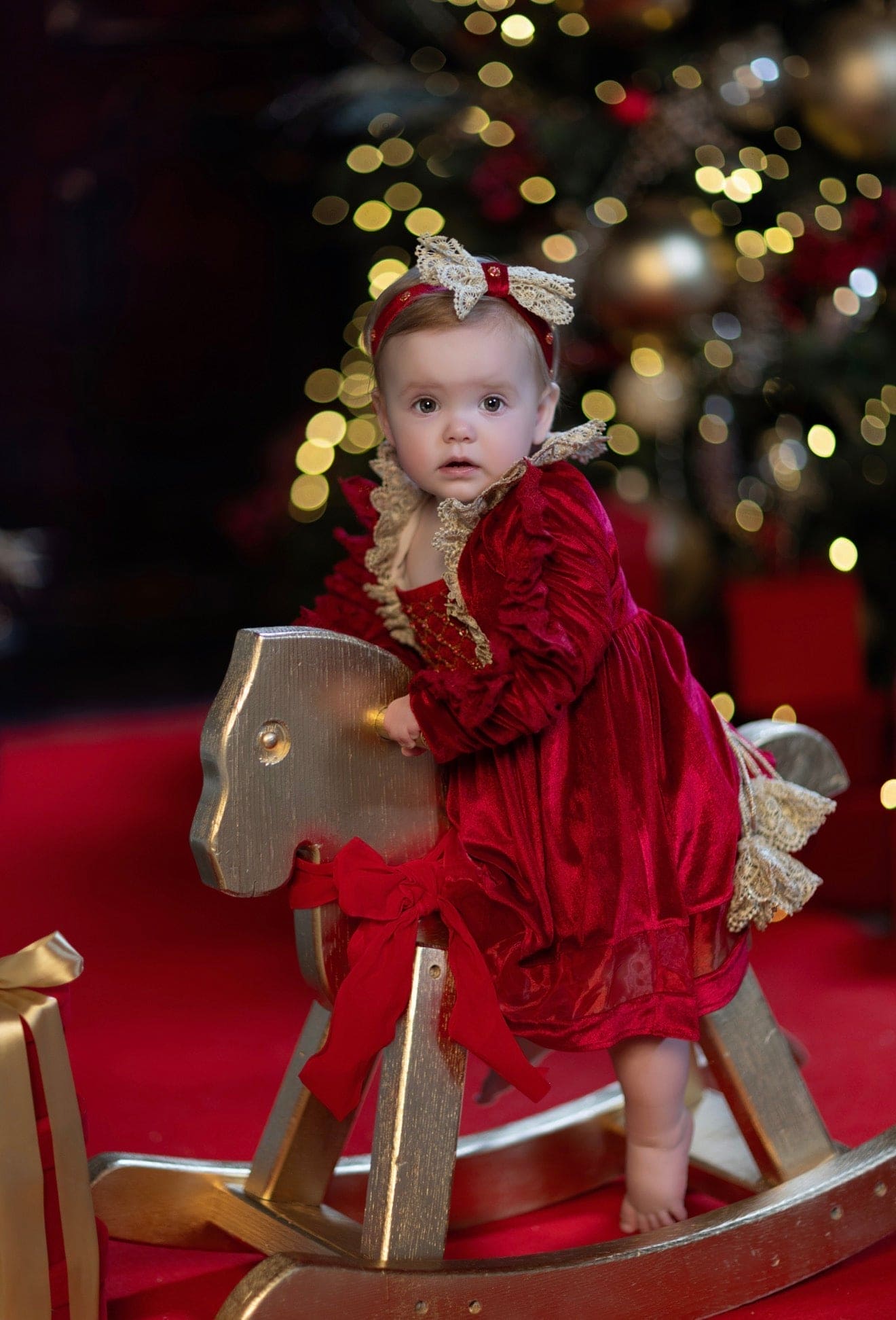 Victoria Red Velvet Dress