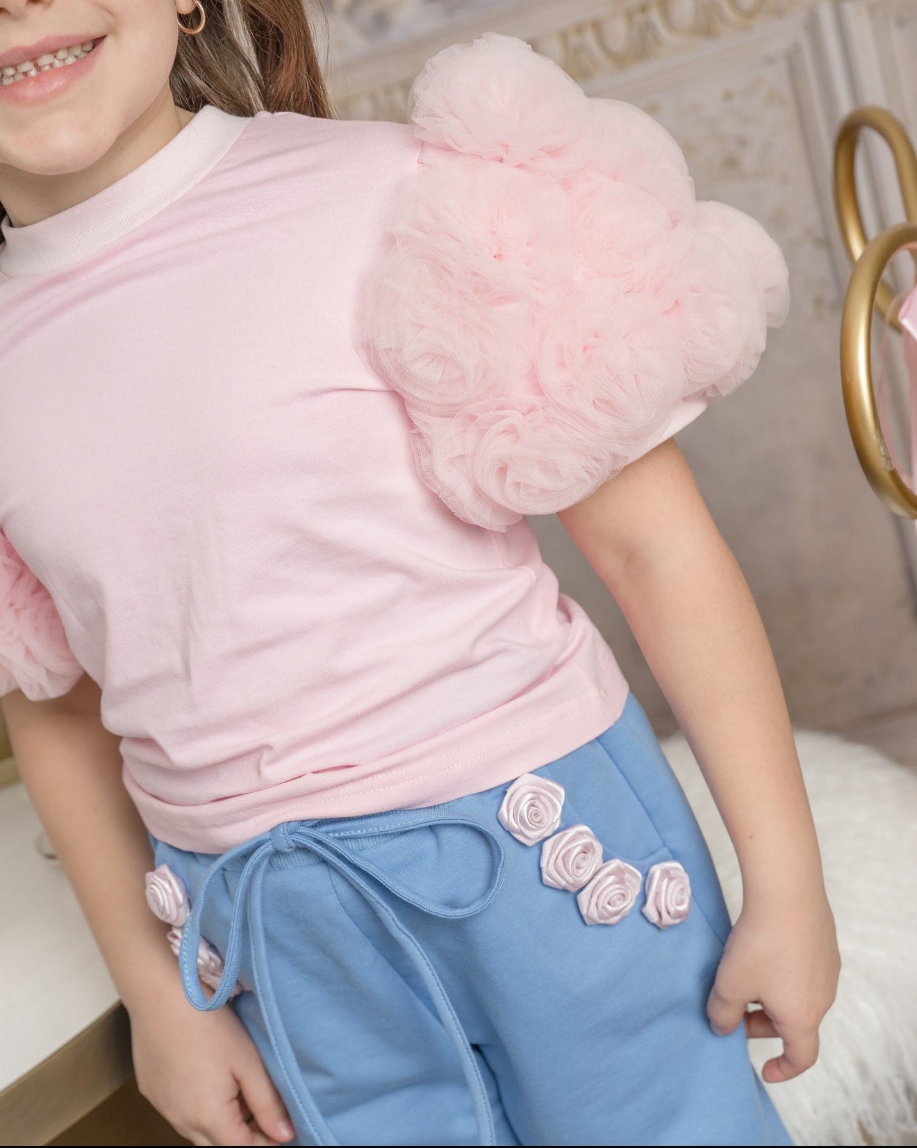 Maya Pink Flower Cotton T-Shirt - Petite Maison Kids