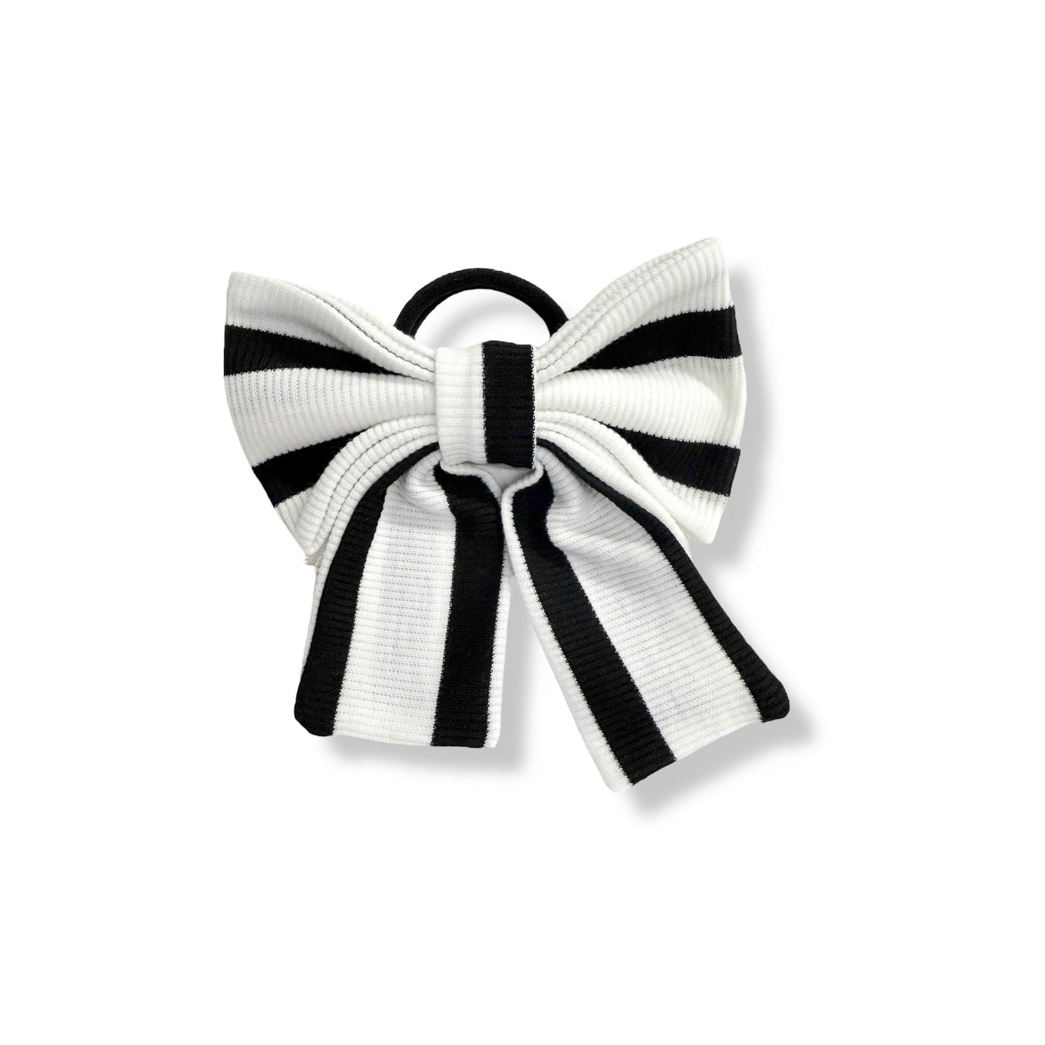 Monaco Black and White Hair Bow Scrunchie