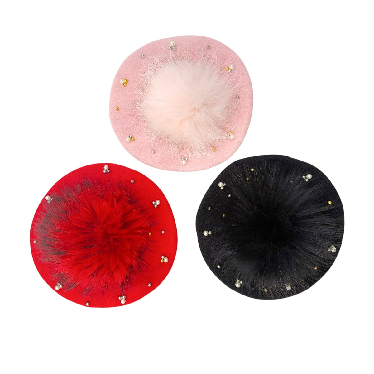 Baby Wool Beret with Pearls display picture 1
