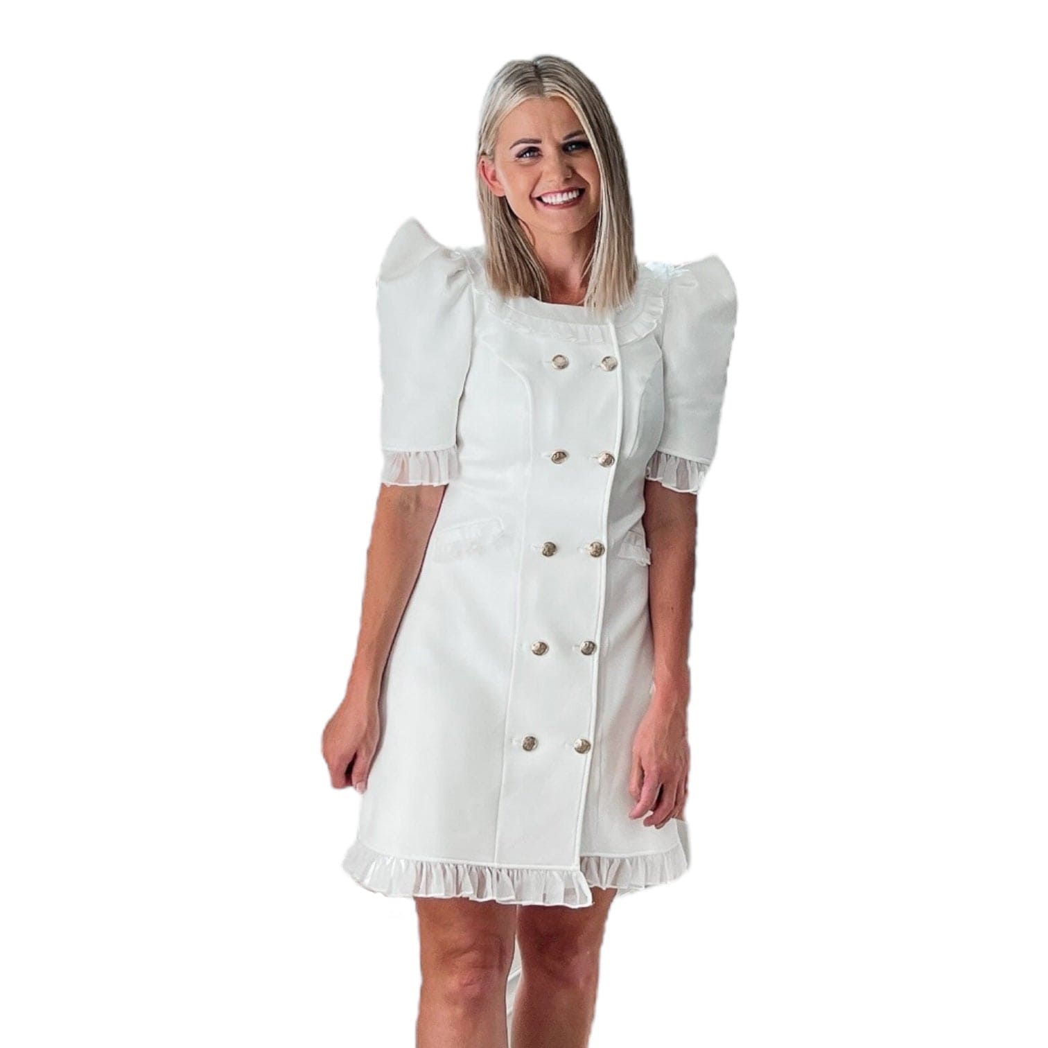 White Tuxedo Mom Dress