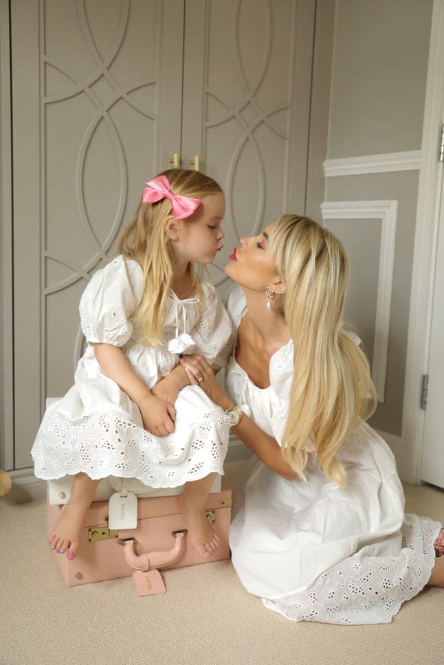 Blanca White Cotton Mom Dress