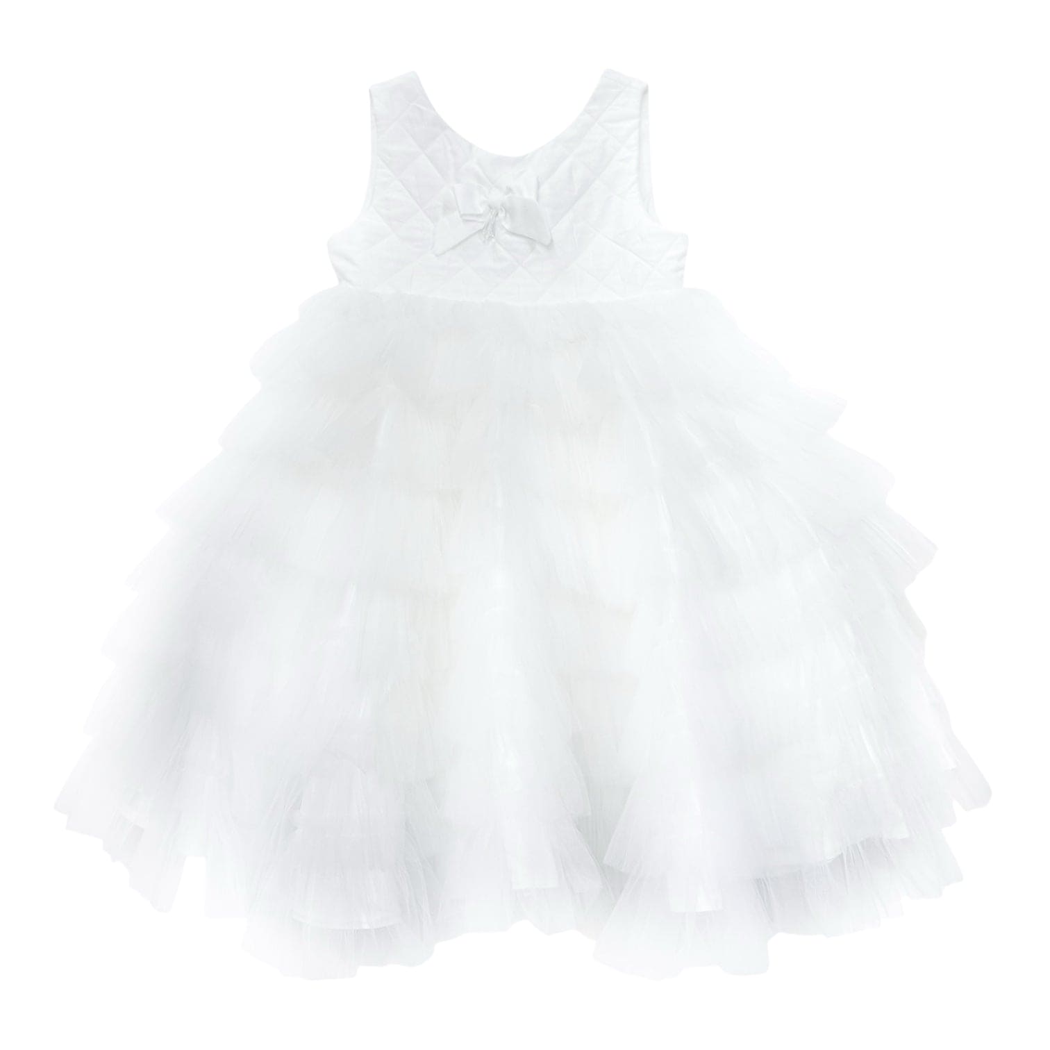 Poppy White Quilted Dress