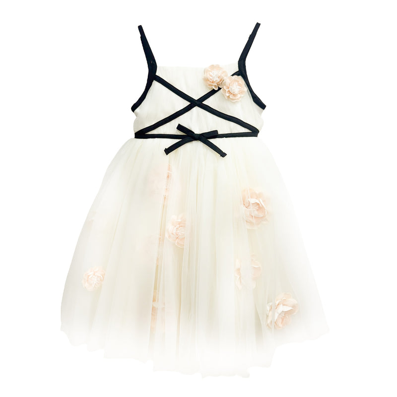 Giselle Ivory Criss-Cross Tulle Dress