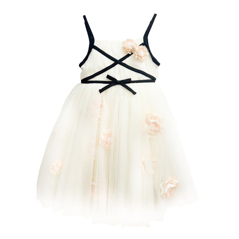 Giselle Ivory Criss-Cross Tulle Dress
