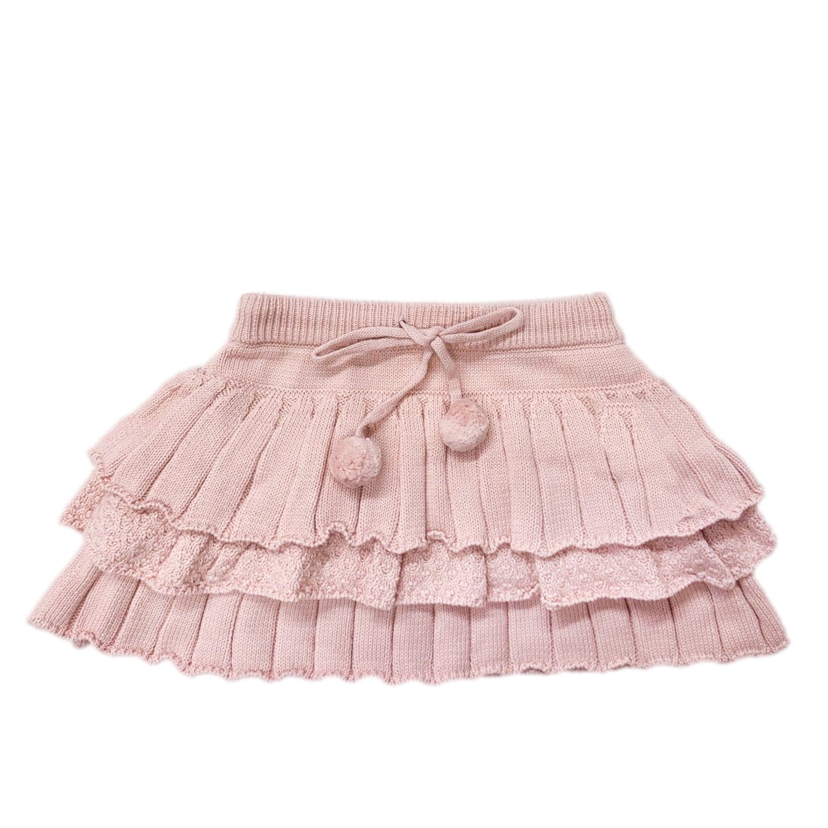 Julie Pink Knit Cotton Skirt