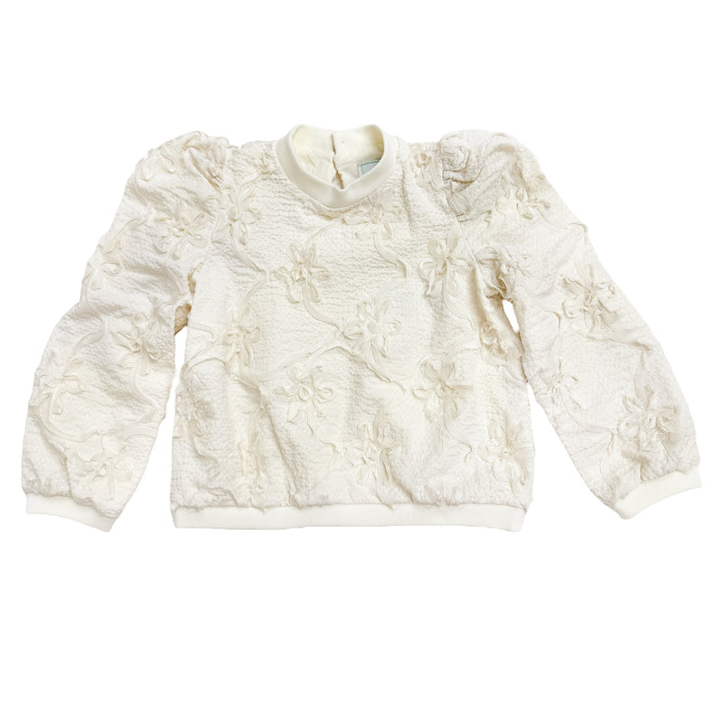Ava Ivory Flower Sweater