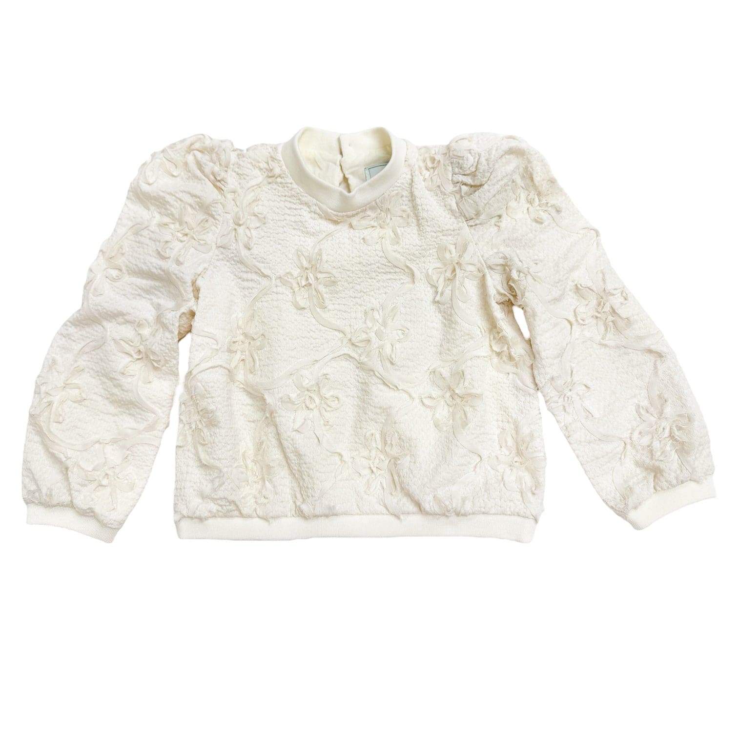 Ava Ivory Flower Sweater