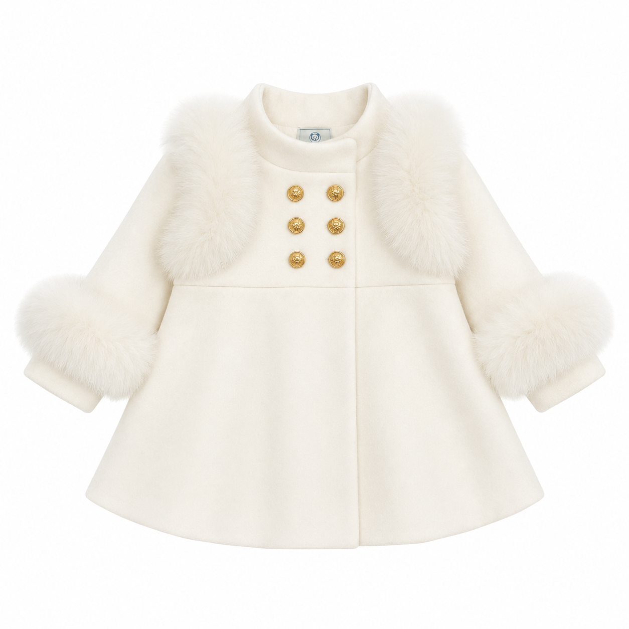 Evie Ivory Wool Coat