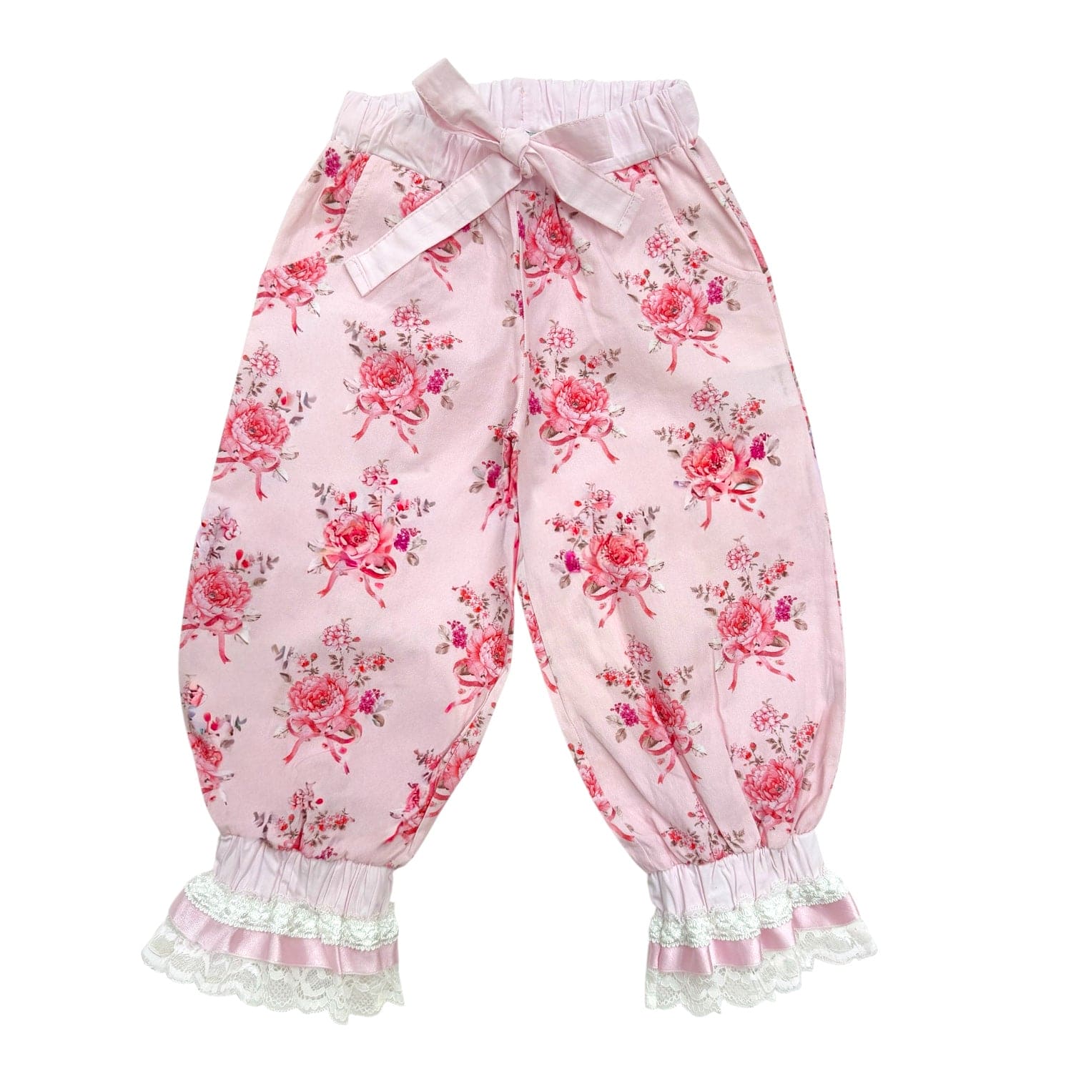 Amelia Pink Flower Print Pants