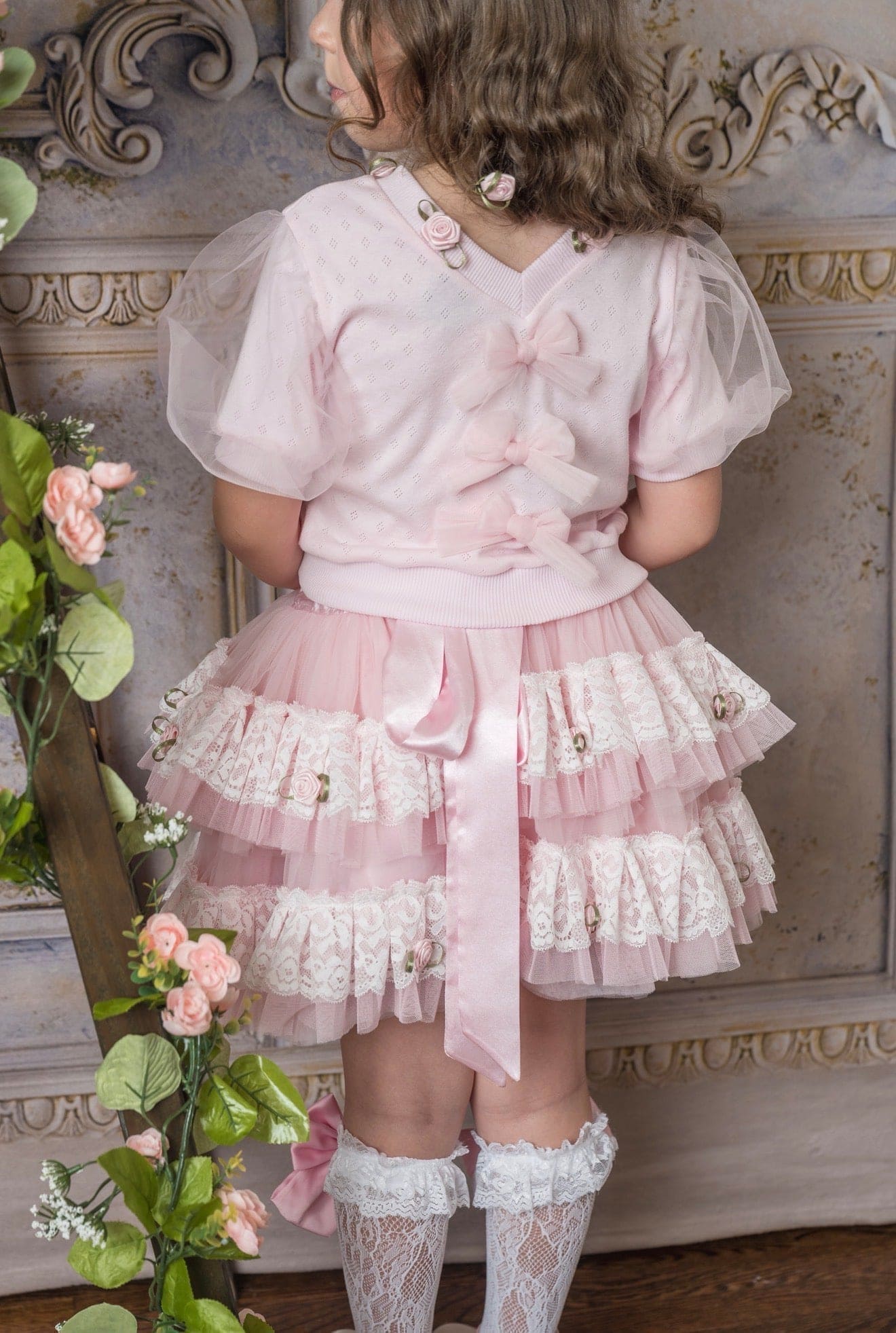 Harlow Pink Embroidered Tulle Skirt - Petite Maison Kids