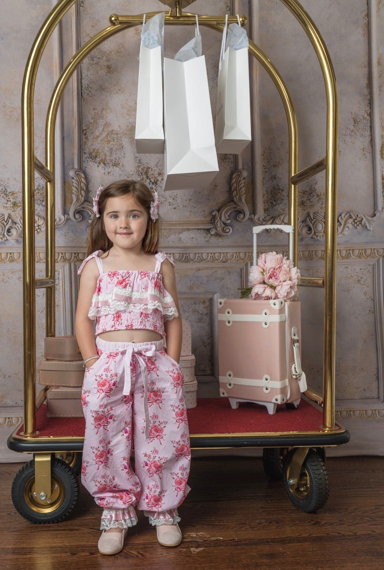 Amelia Pink Flower Print Pants