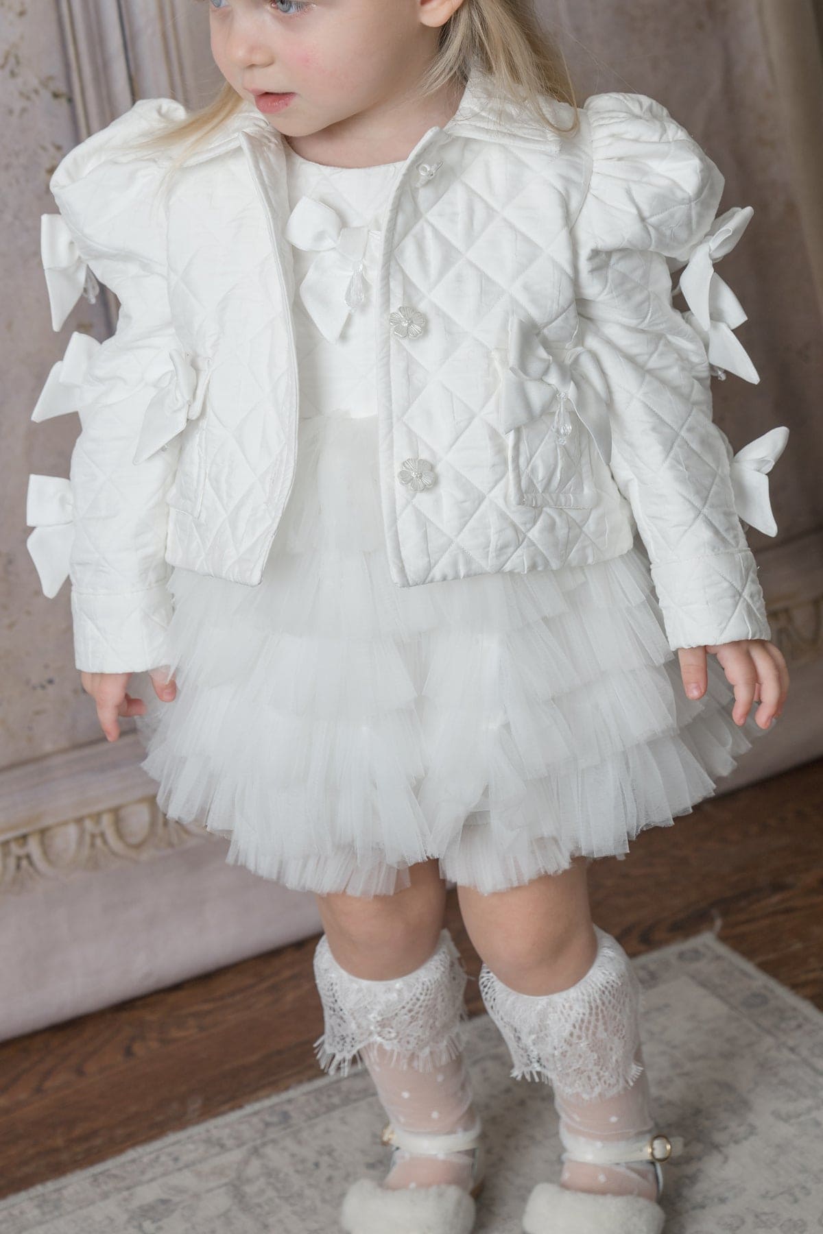 Poppy White Quilted Jacket