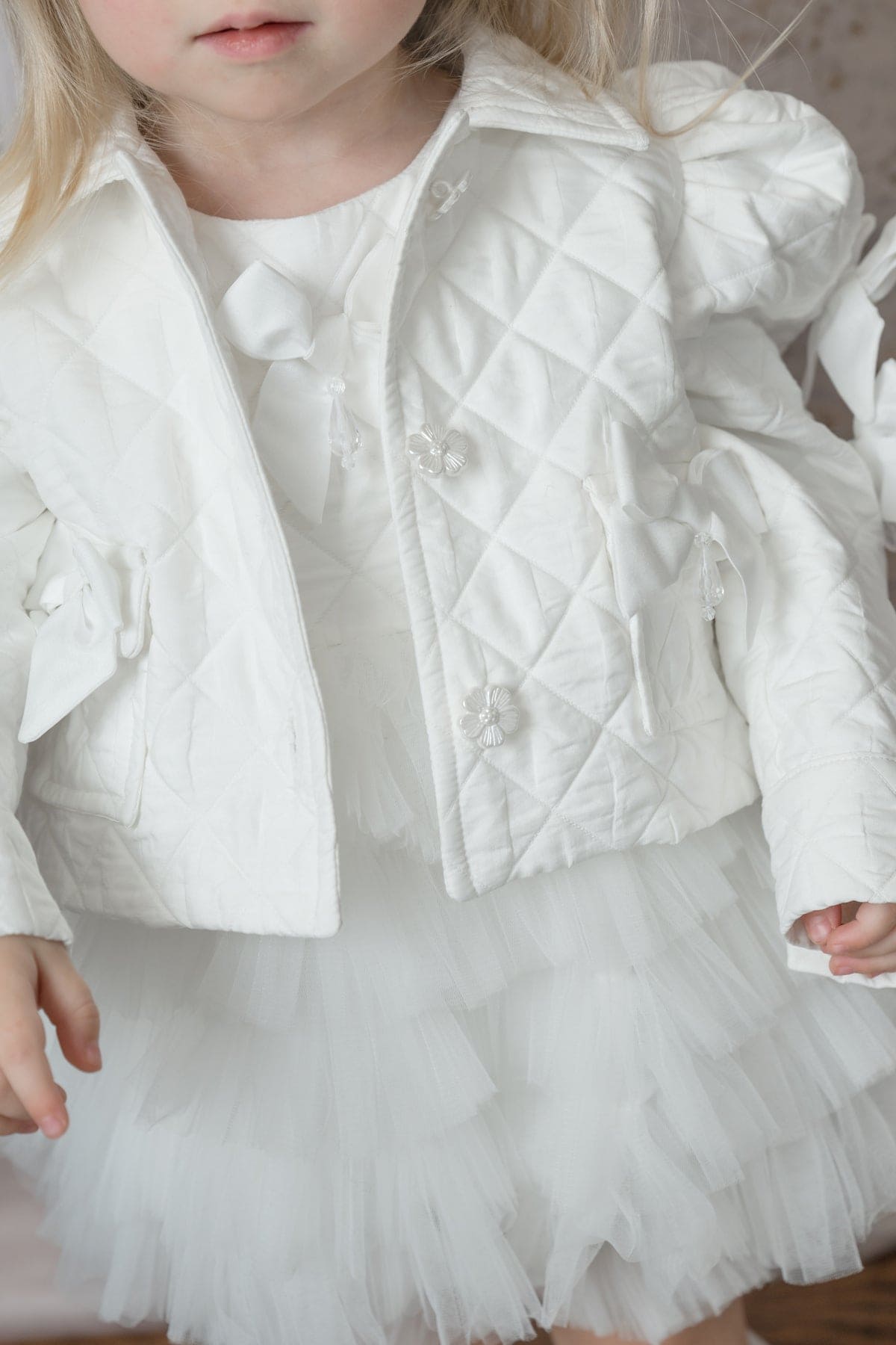 Poppy White Quilted Jacket