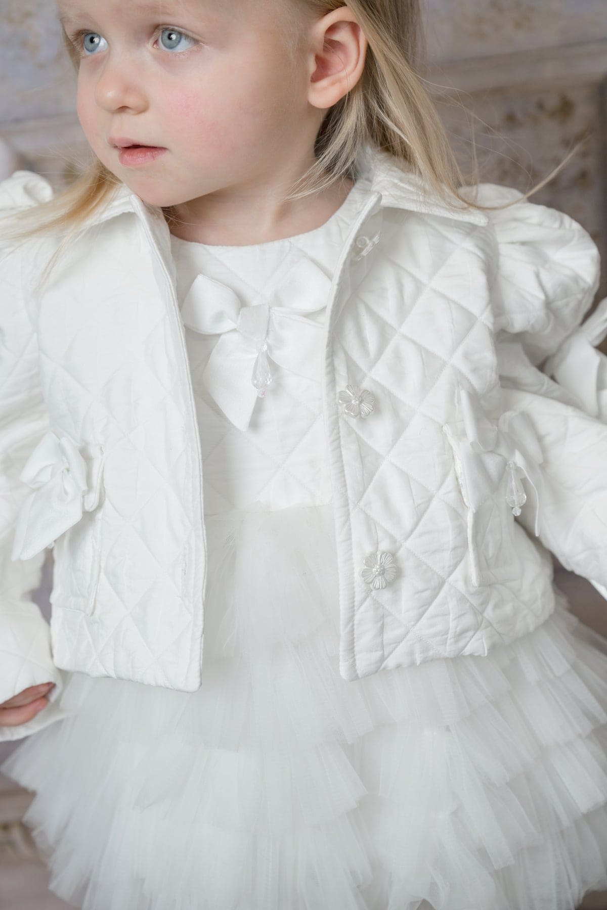 Poppy White Quilted Jacket