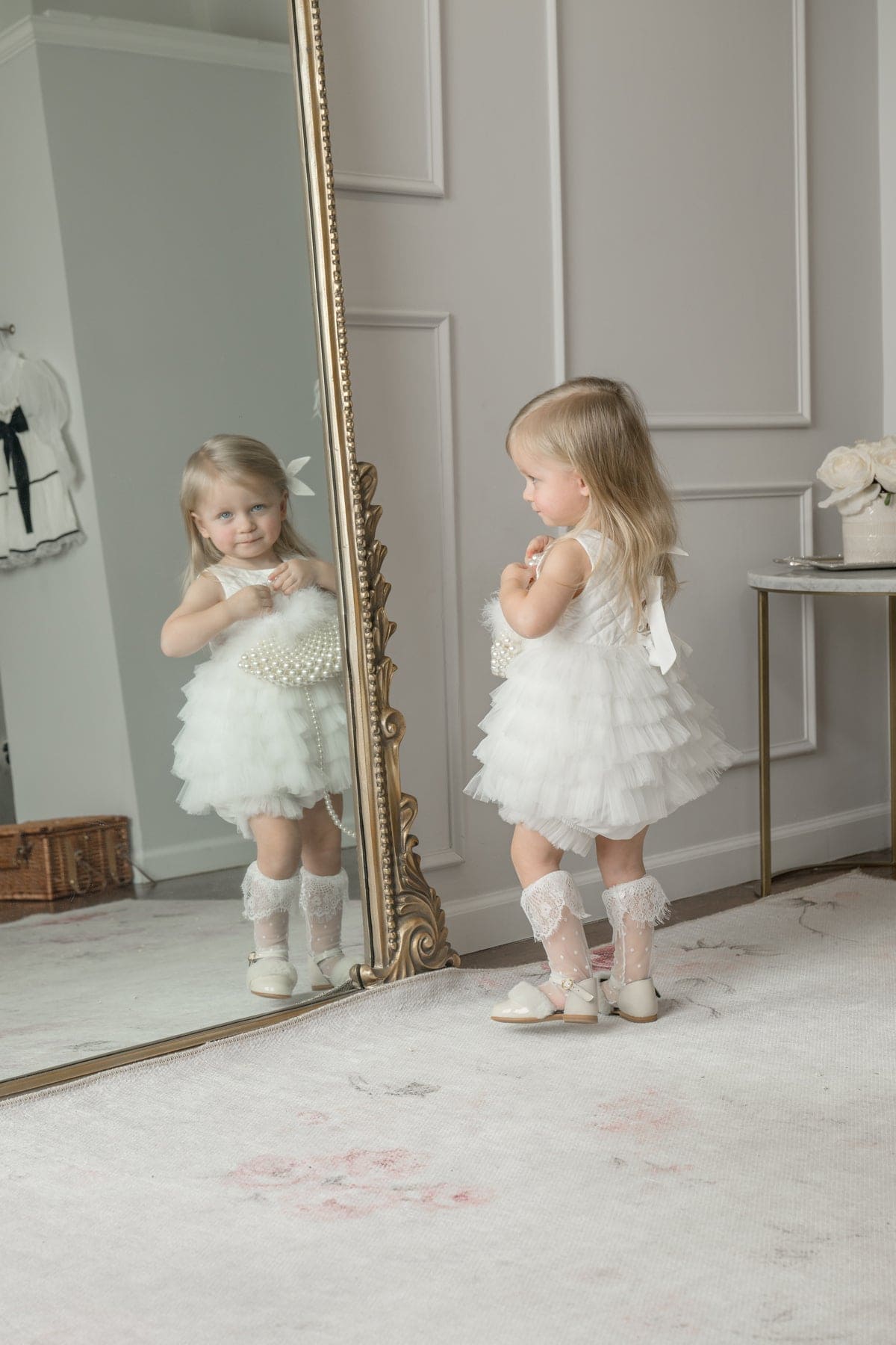 Poppy White Quilted Romper