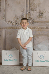 Charlotte White Boys' Polo Shirt
