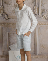 Charlotte Baby Blue Boys' Button Down Shirt