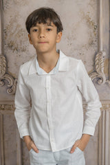 Charlotte Baby Blue Boys' Button Down Shirt