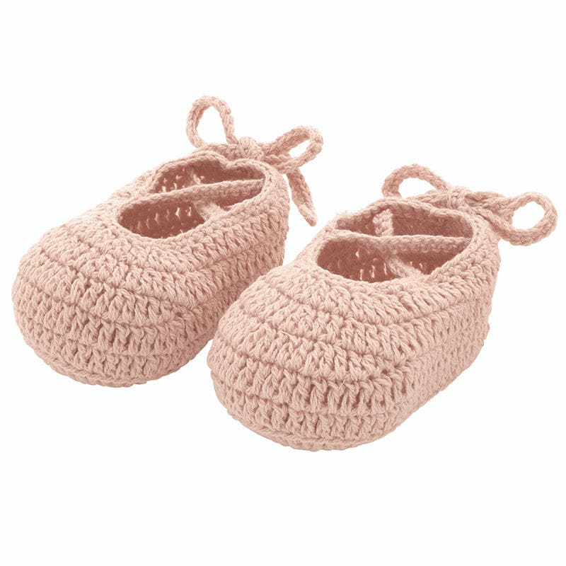 Knit Ballerina Baby Booties - Pink