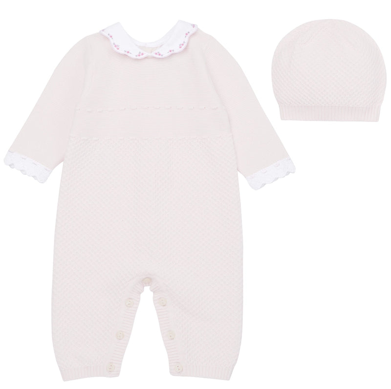 Hallie Pink Knit All in One and Hat