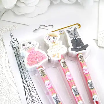 Claris The Mouse-Magnificent Mess Pencil Set