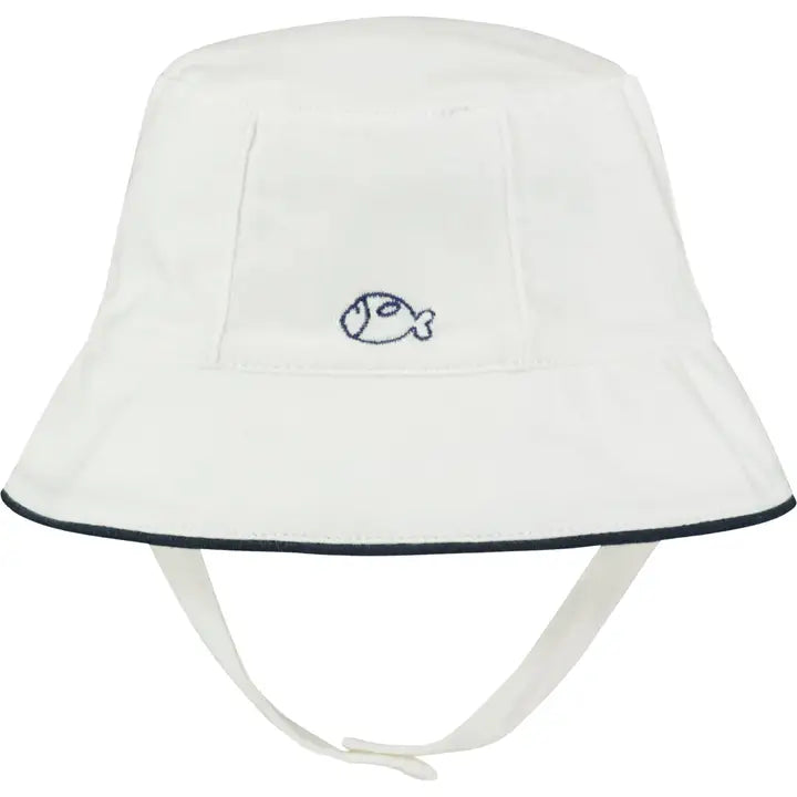 Farley Boys White Bucket Sun Hat