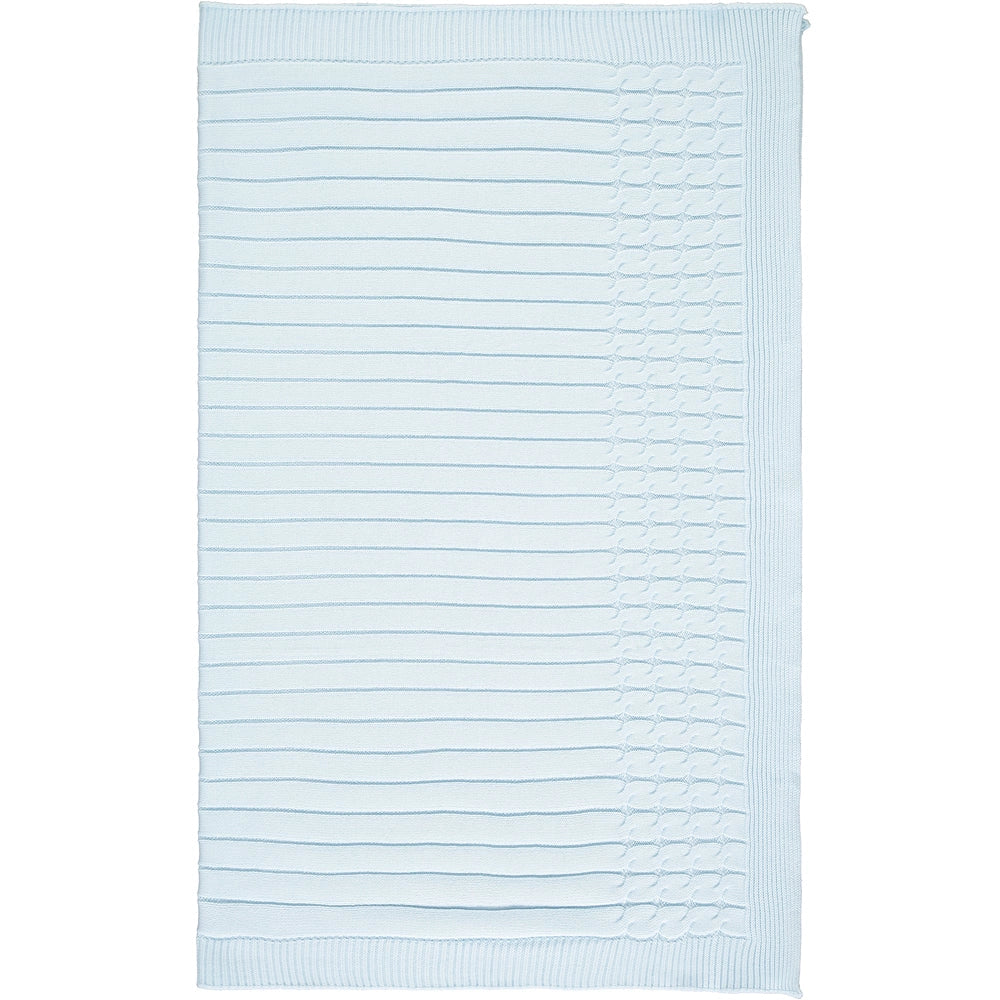 Gino Blue Knit Baby Blanket