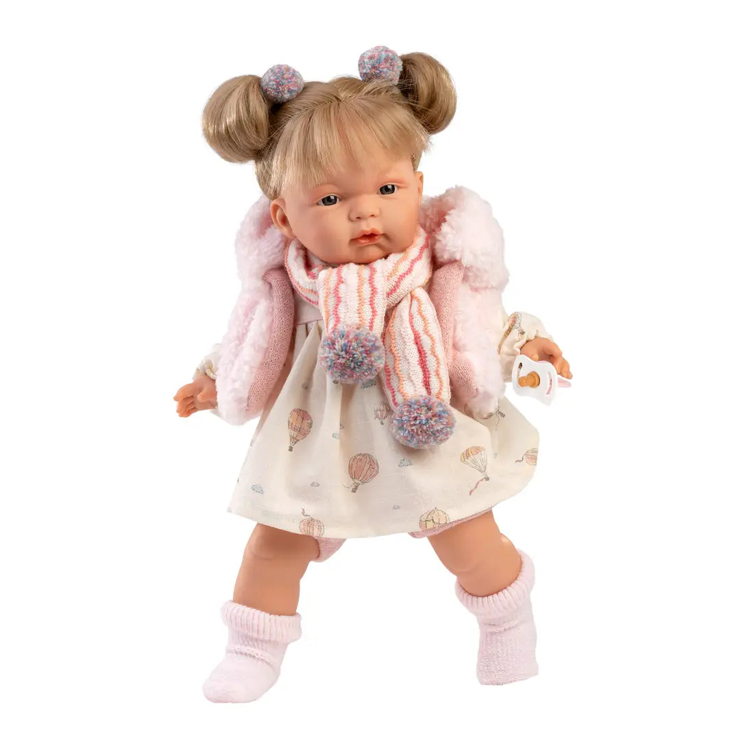 Soft Body Baby Doll Mercedes — 15 in Doll with Fleece Vest & Scarf