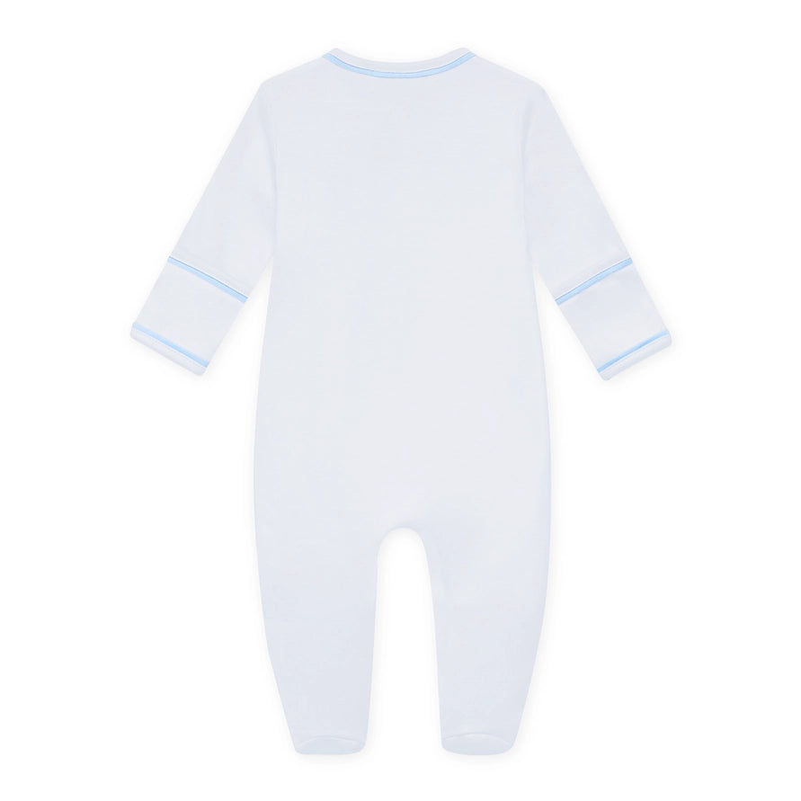Little Crawlers Footie — Light Blue Pima Cotton Baby Footie