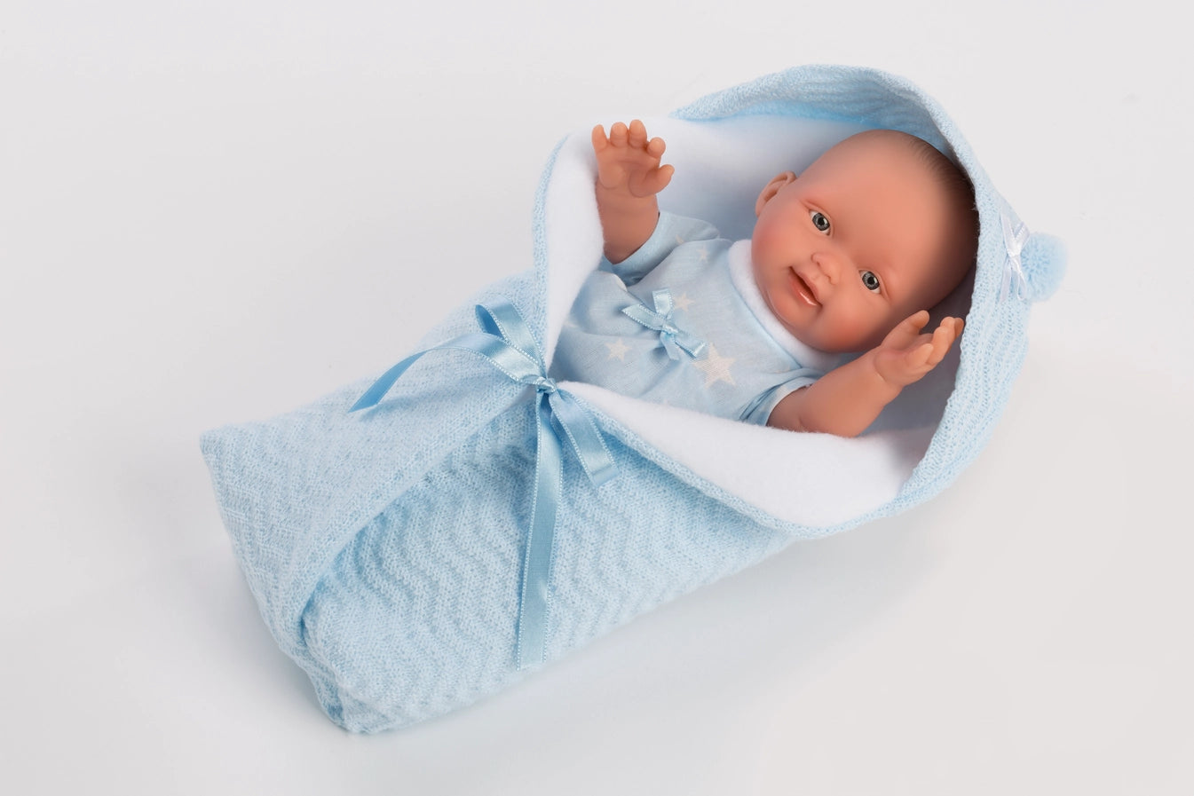 Anatomically-Correct Baby Doll Braydon with Swaddle Blanket
