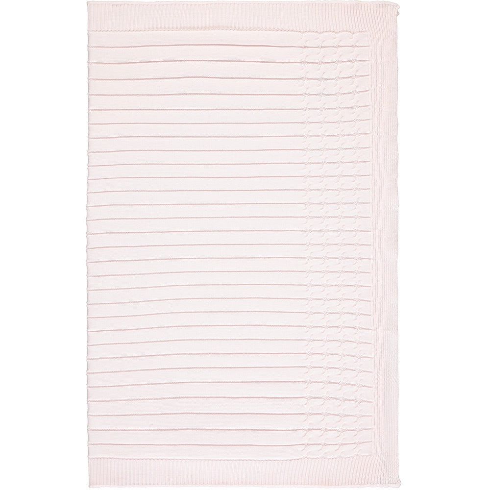 Gillian Pink Knit Baby Blanket