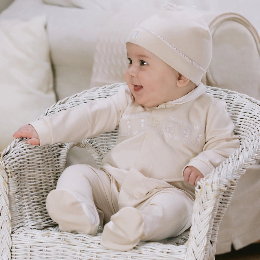 Jesse Stone Front Opening Babygrow and Hat