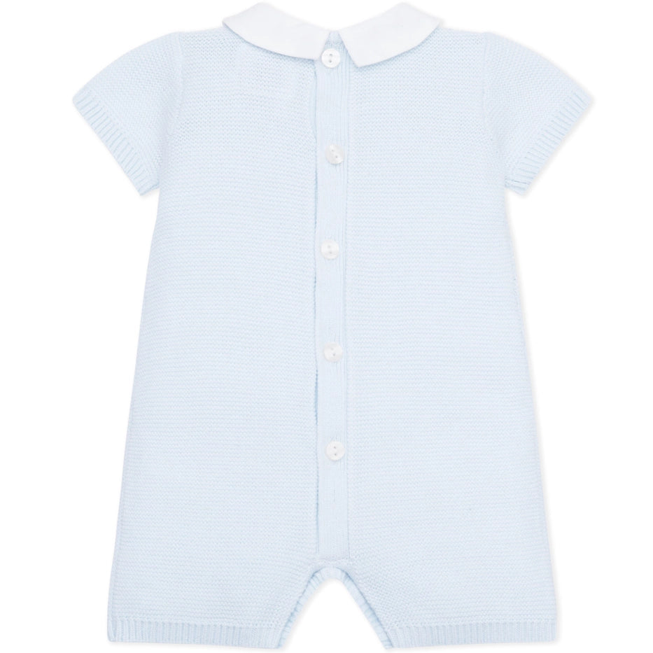 Jacob Baby Blue Boys Smart Knit Romper