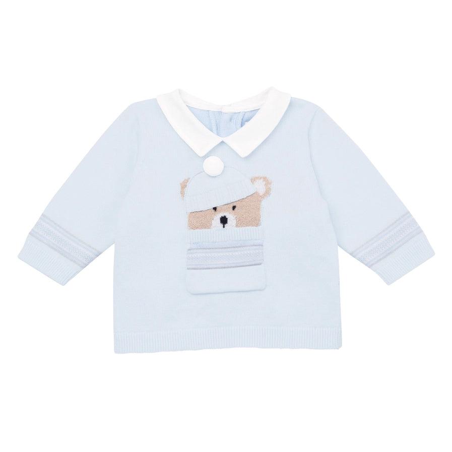 Hudson Blue Knit Teddy Outfit and Hat