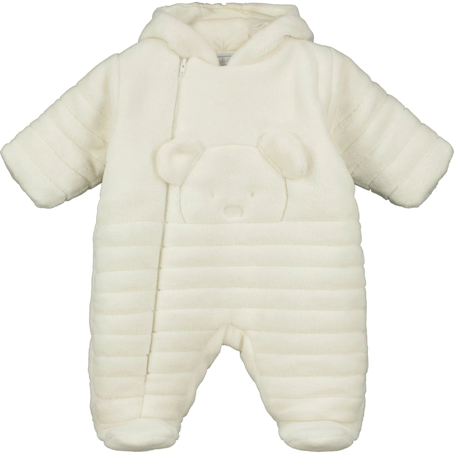 Everley Ivory Fleece Baby Snow Suit